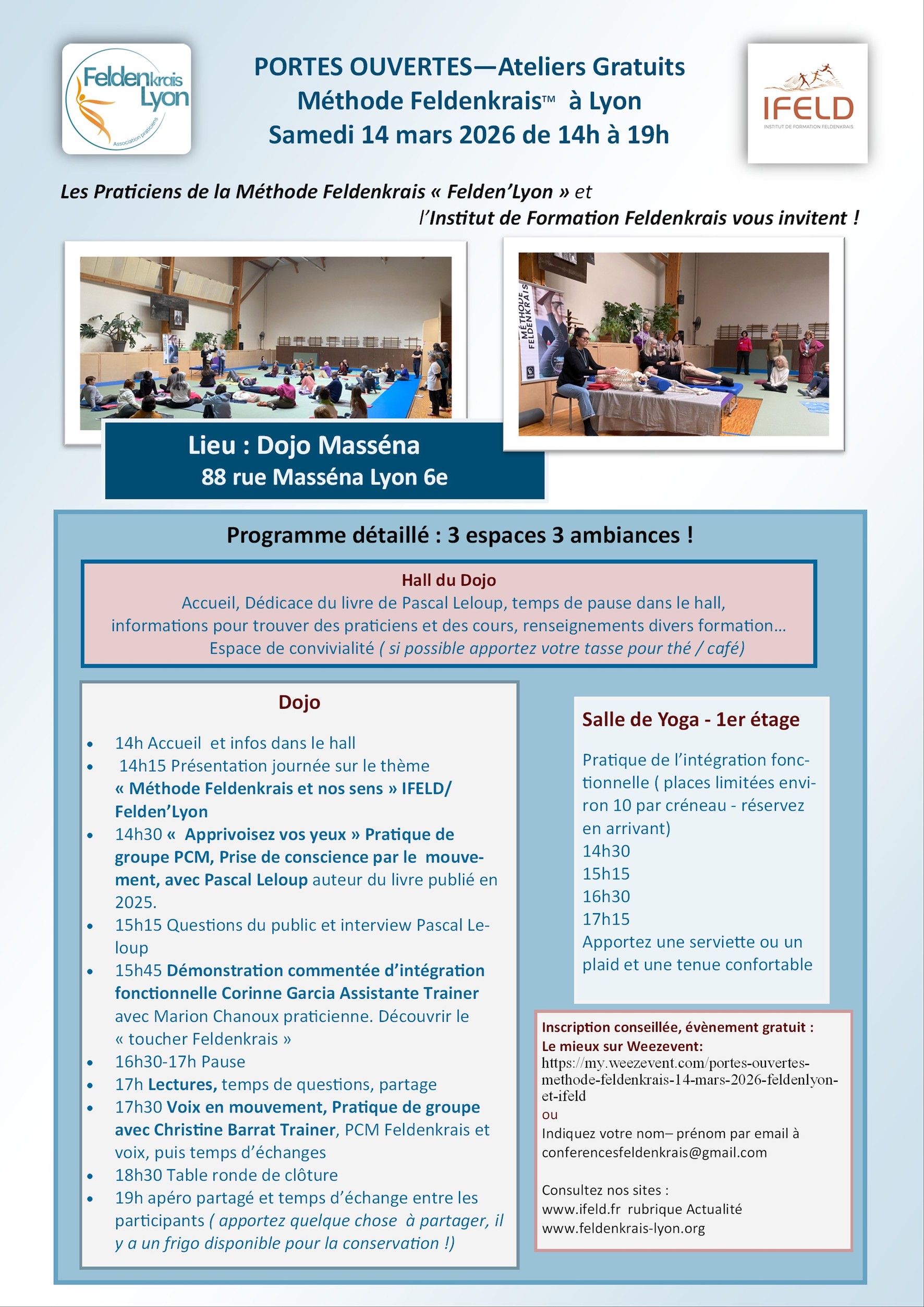 Feldenkrais - Portes Ouvertes / 14 mars / Lyon 6